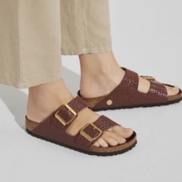 Birkenstock Arizona semi exquisite sandals embossed leather - Picture 2 of 6